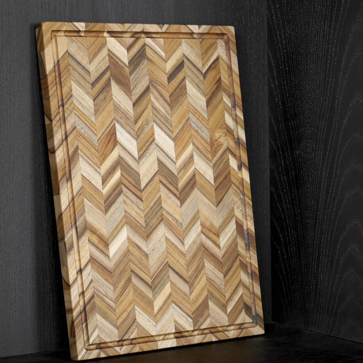 Herringbone Teak board XL